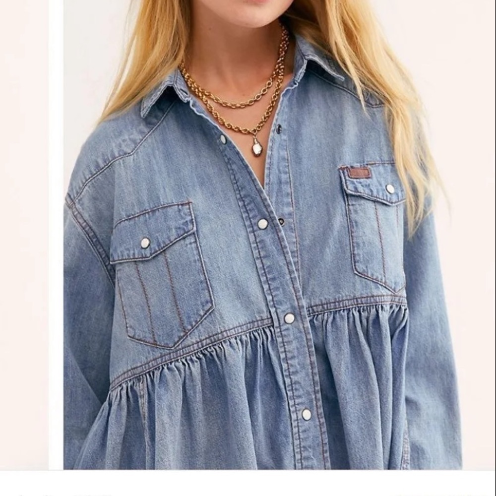 Free People Dylan Babydoll Top